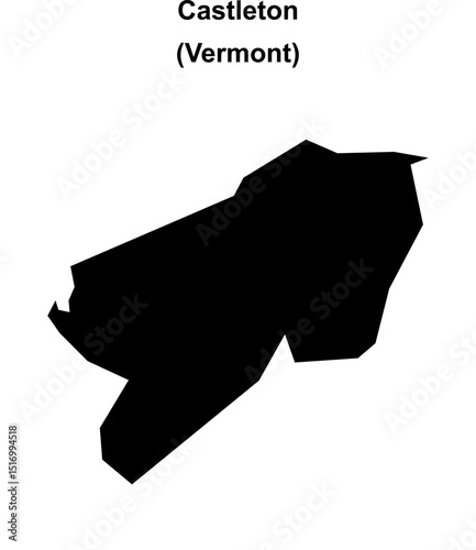 Castleton (Vermont) blank outline map