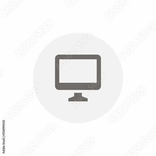 desktop screen icon sign vector