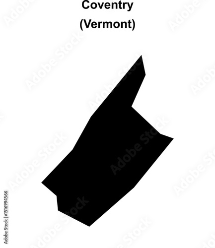 Coventry (Vermont) blank outline map