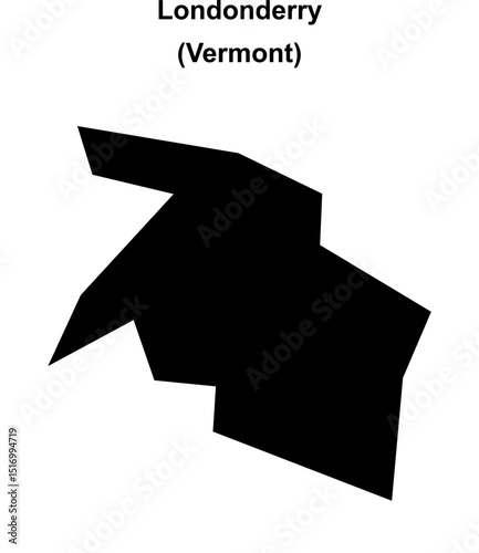 Londonderry (Vermont) blank outline map