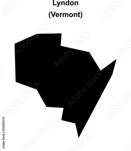 Lyndon (Vermont) blank outline map