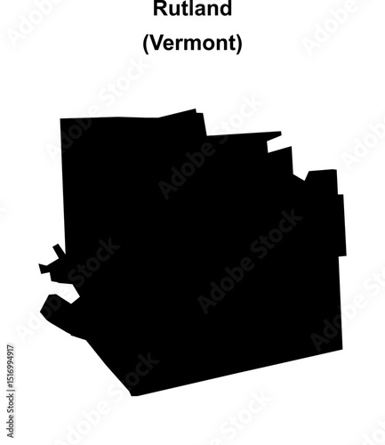 Rutland (Vermont) blank outline map