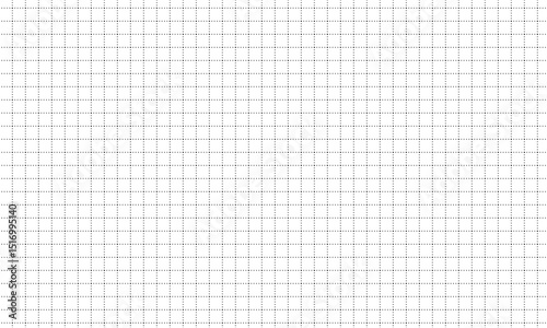 点線のクロスした部分が大きくなった正方形の方眼線