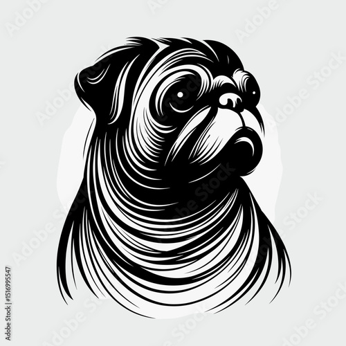 Bulldog stylized vector 