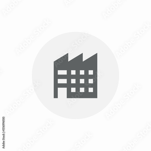 saw tooth building icon sign vector