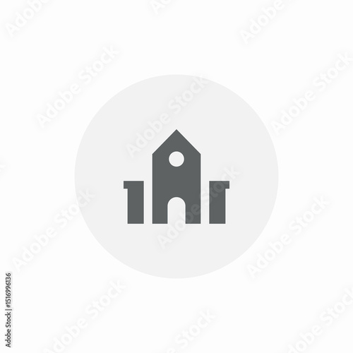 school facility icon sign vector
