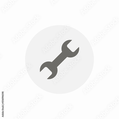 wrench fix icon sign vector