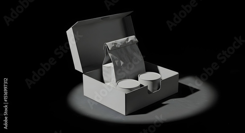 Mockup Design Gift Box Package Product Branding Presentation photo