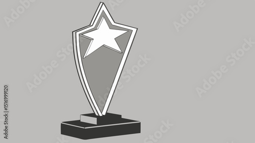 Generated AI Star-Shaped Crystal Trophy Award Icon Design Inspiration