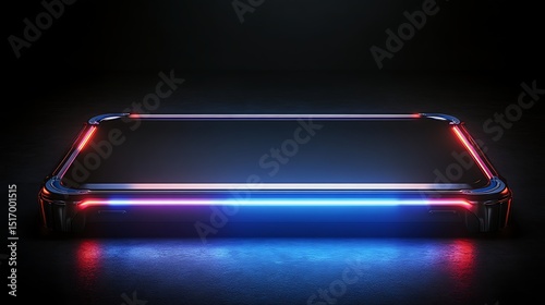 Futuristic glowing display mockup