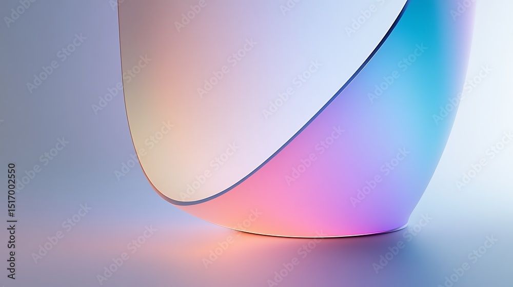 Naklejka premium Abstract art, colorful curve, smooth gradient
