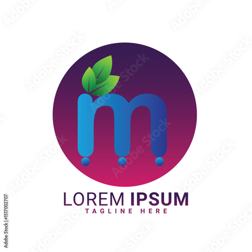  m text  logo, vector, icon, design, illustration