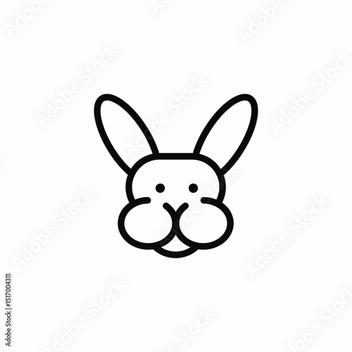 bunny animal icon sign vector