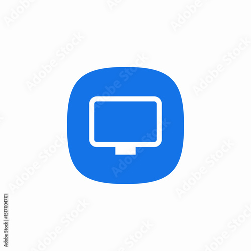 desktop screen icon sign vector