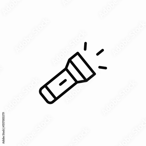 light torch icon sign vector