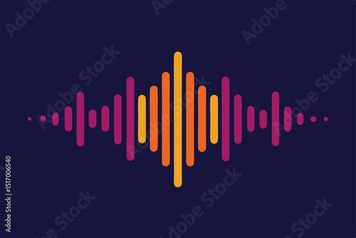 Blue digital sound wave equalizer on a technology background