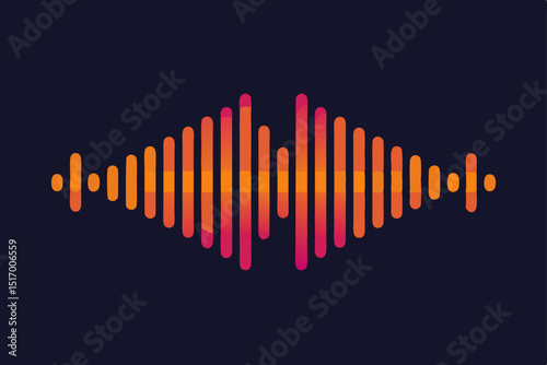 Abstract digital sound wave equalizer with colorful frequency illustration