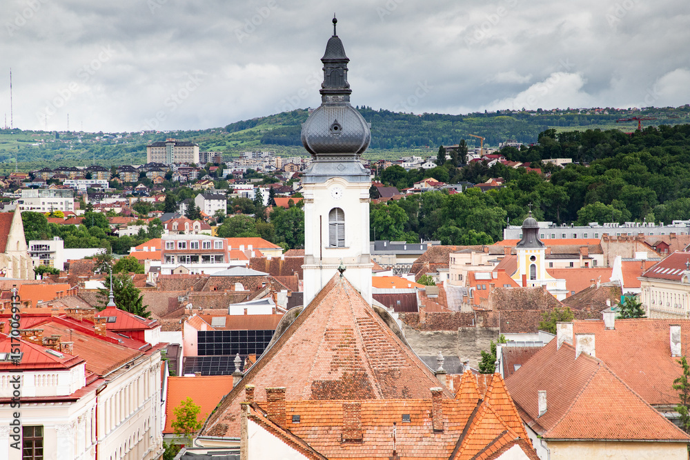 Fototapeta premium aerial view over Cluj-Napoca Romania