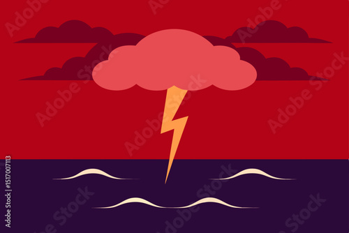 vector illustration of the sea