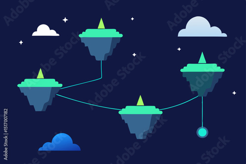 Abstract vector illustration of a Christmas background with trees, food, and restaurant menu icon set for design and decoration including cooking kitchen objects