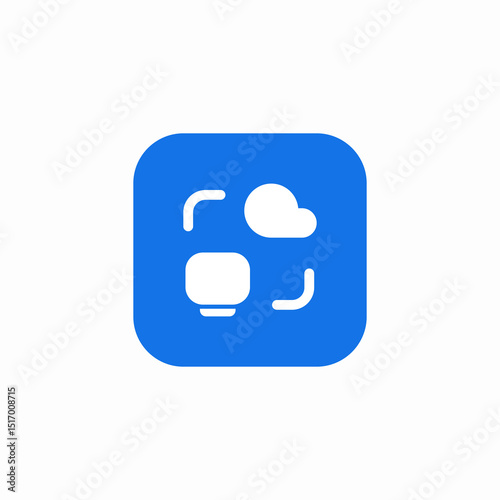 cloud computer icon sign vector