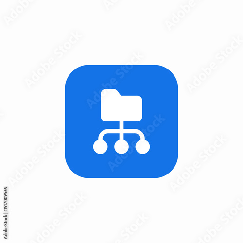folder network icon sign vector