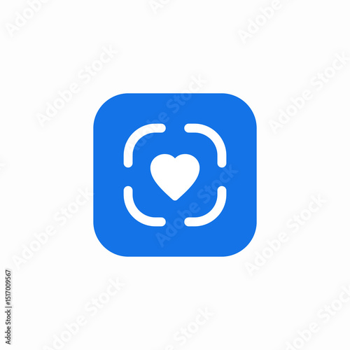 heart frame icon sign vector