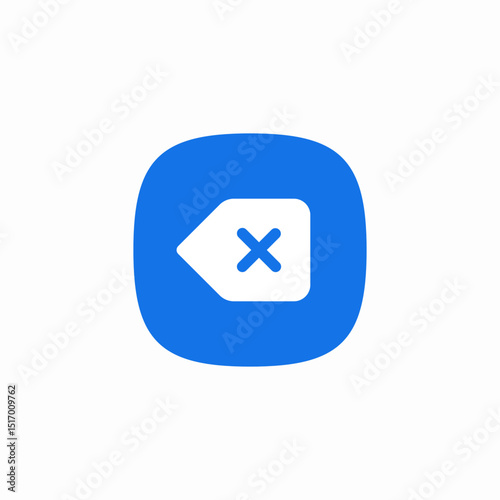 letter backspace icon sign vector