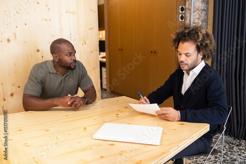 Meeting in coworking space in Barcelona