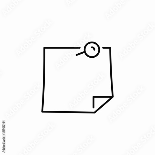 note paper icon sign vector