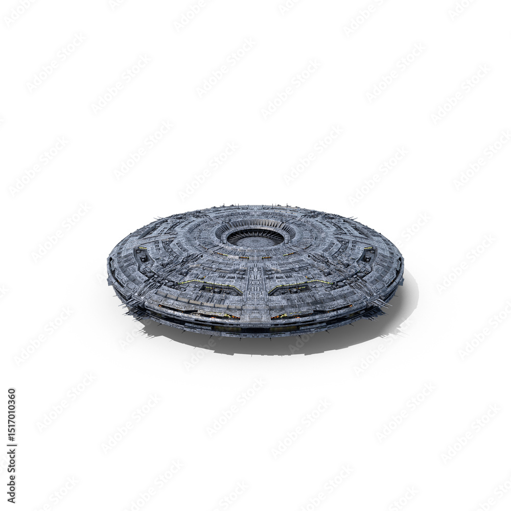 Fototapeta premium UFO Mothership isolated on transparent background