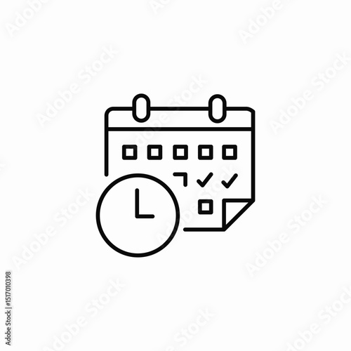 reminder calendar icon sign vector