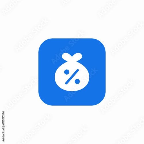 savings percentage icon sign vector