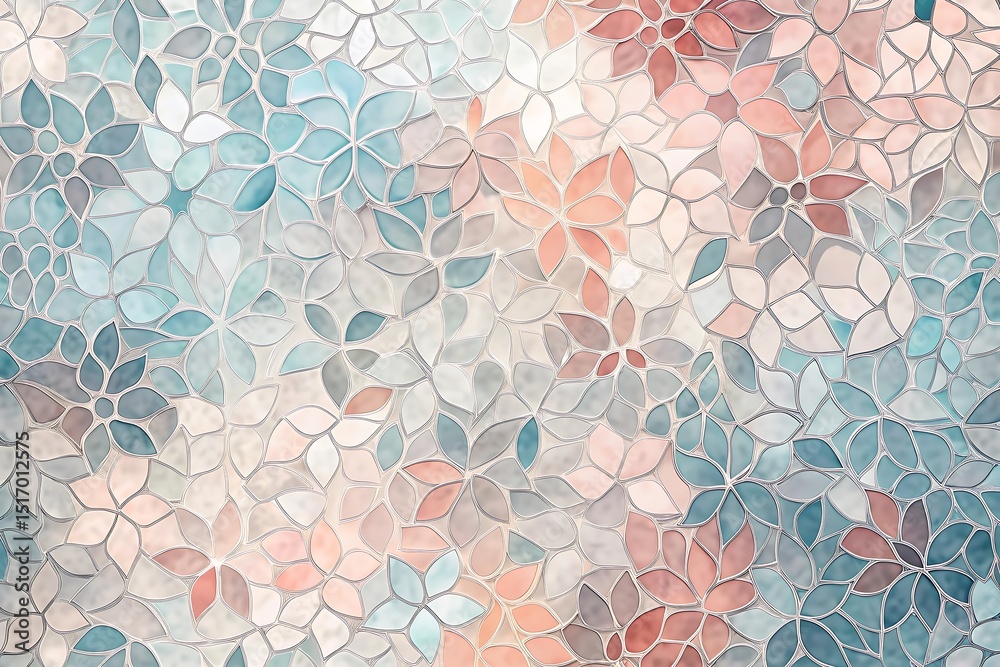 Abstract Floral Pattern in Pastel Tones Abstract Floral Pattern in Pastel Tones