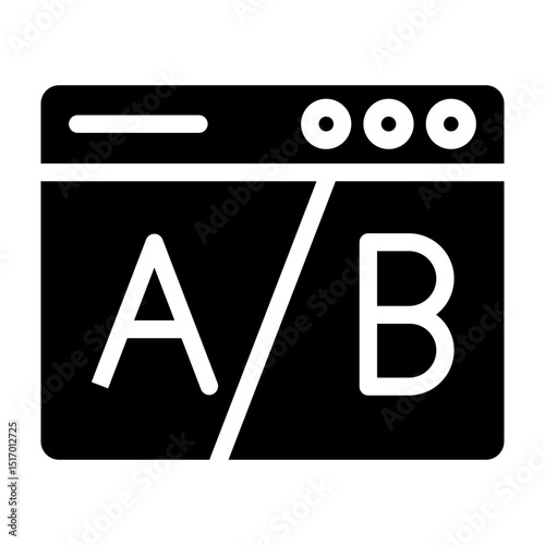 Ab Testing Vector Glyph Icon Design