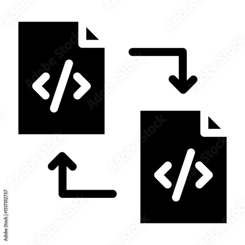File Sharing Vector Glyph Icon Design