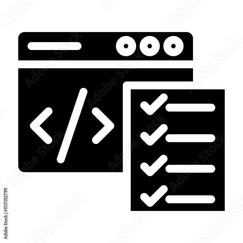 CheckList Vector Glyph Icon Design