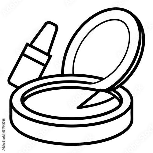 Minimal Concealer Vector on White Background