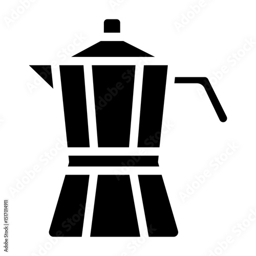 Moka Pot Vector Glyph Icon Design