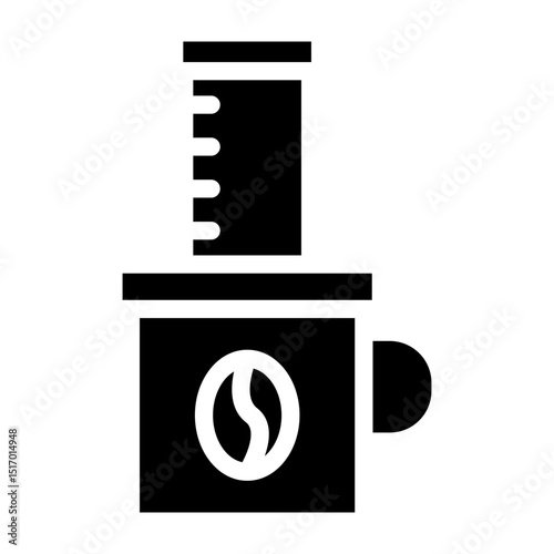 Aeropress Vector Glyph Icon Design