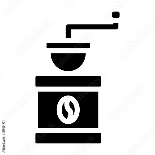 Coffee Grinder Vector Glyph Icon Design