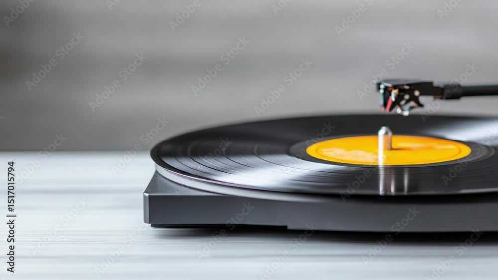 Vintage Vinyl: This image transports you back to a time of analog purity. The turntable plays a record, evoking the nostalgic warmth of music in its purest form.