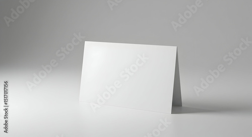 Blank white tent card mockup design template for branding identity presentation