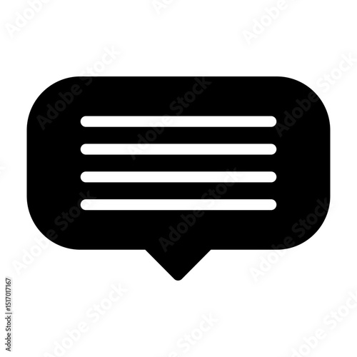 Private Message Vector Glyph Icon Design
