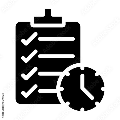 Planing Vector Glyph Icon Design