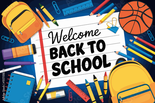 Vibrant and colorful back-to-school themed image.