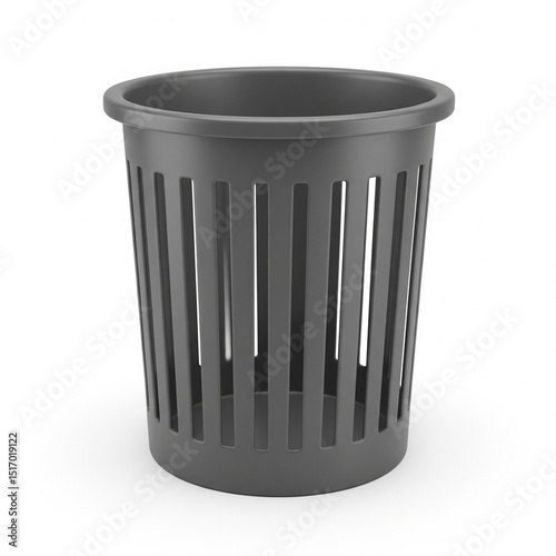 Wallpaper Mural A plastic black waste paper basket isolated on white Torontodigital.ca