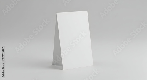 Blank White Tent Card Mockup Design Template