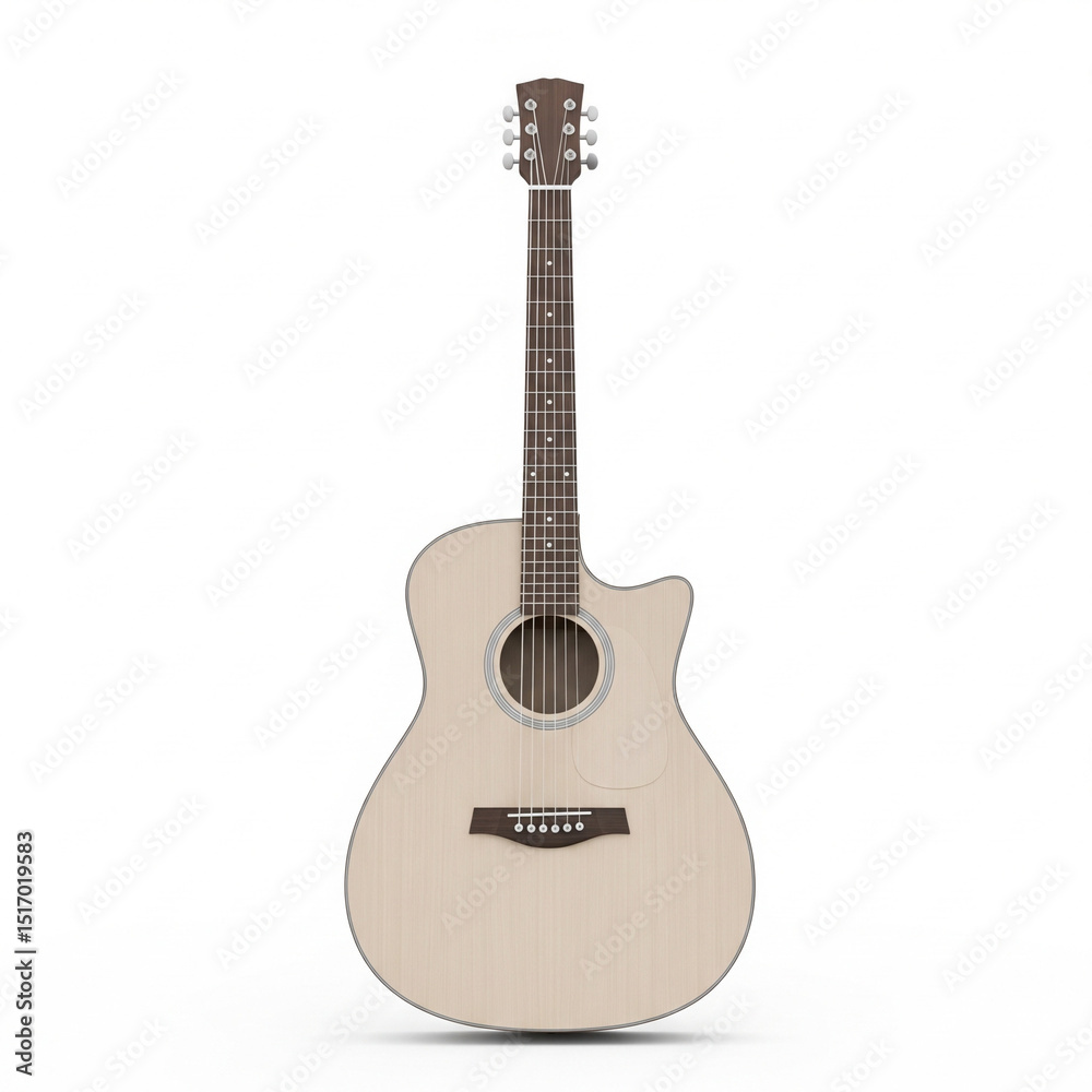 Fototapeta premium Acoustic guitar isolated on white