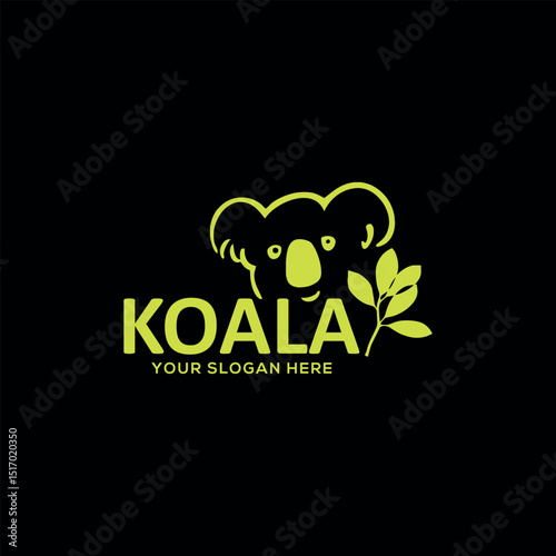 koala bear logo design vector
